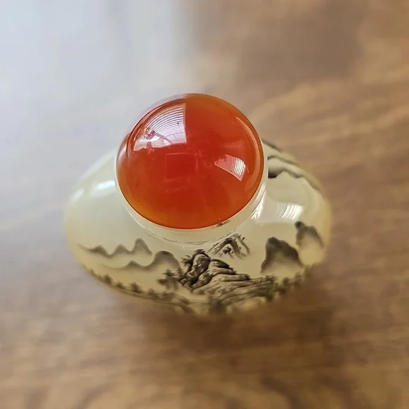 Vintage Chinese Reverse Painted Glass Snuff Bottle - Picture 3 of 12